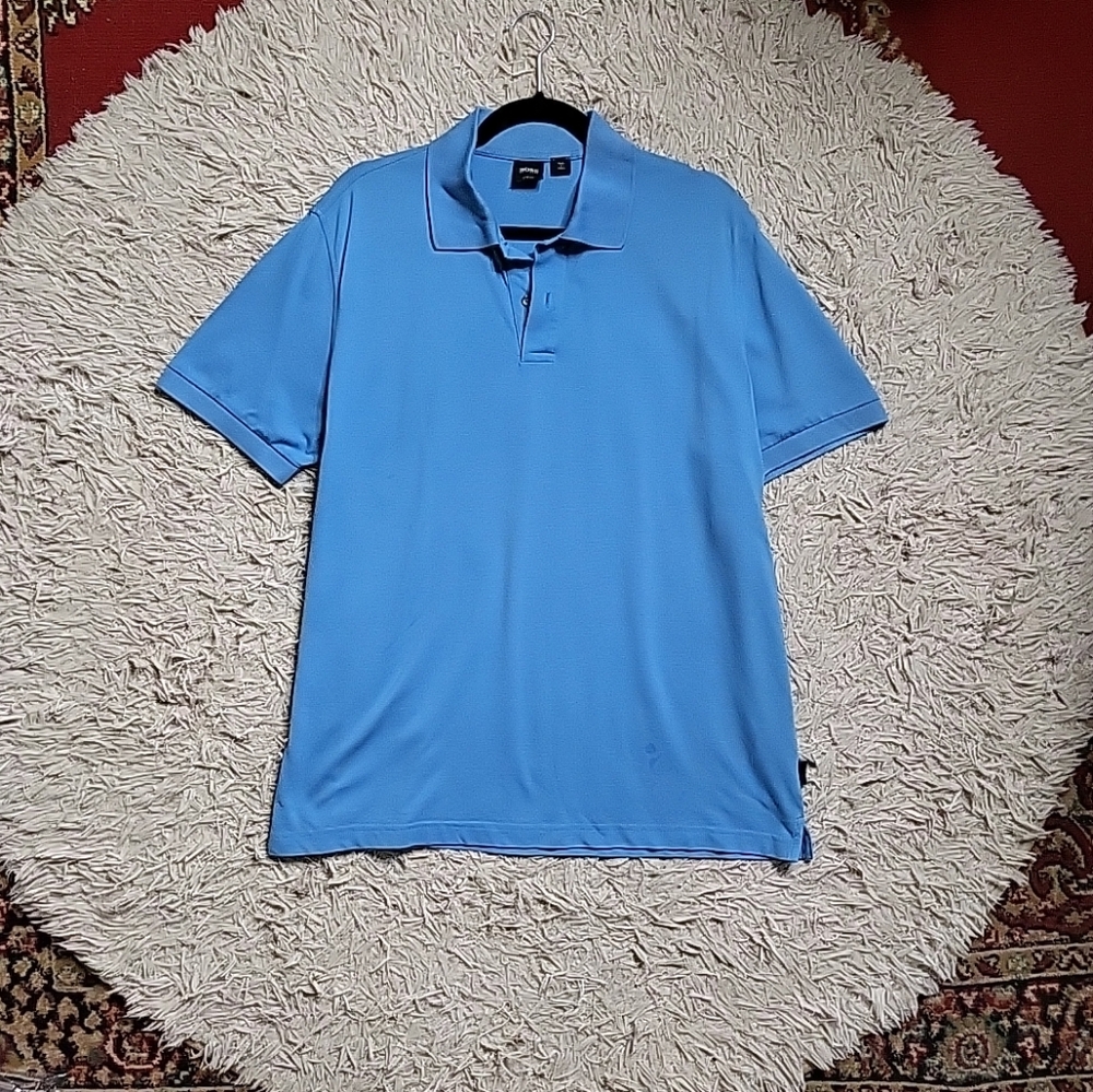 Mens Boss Hugo Boss Polo Shirt Slim Fit Blue Size XL Short Sleeve Spring Summer
